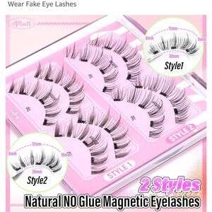 Magnetic Eyelashes Natural Wispy Lashes No Glue Need